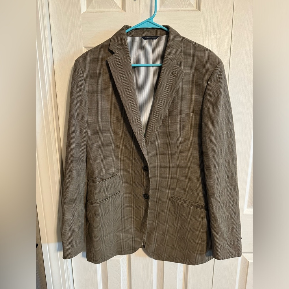 Banana Republic Brown Plaid Sport Coat Blazer